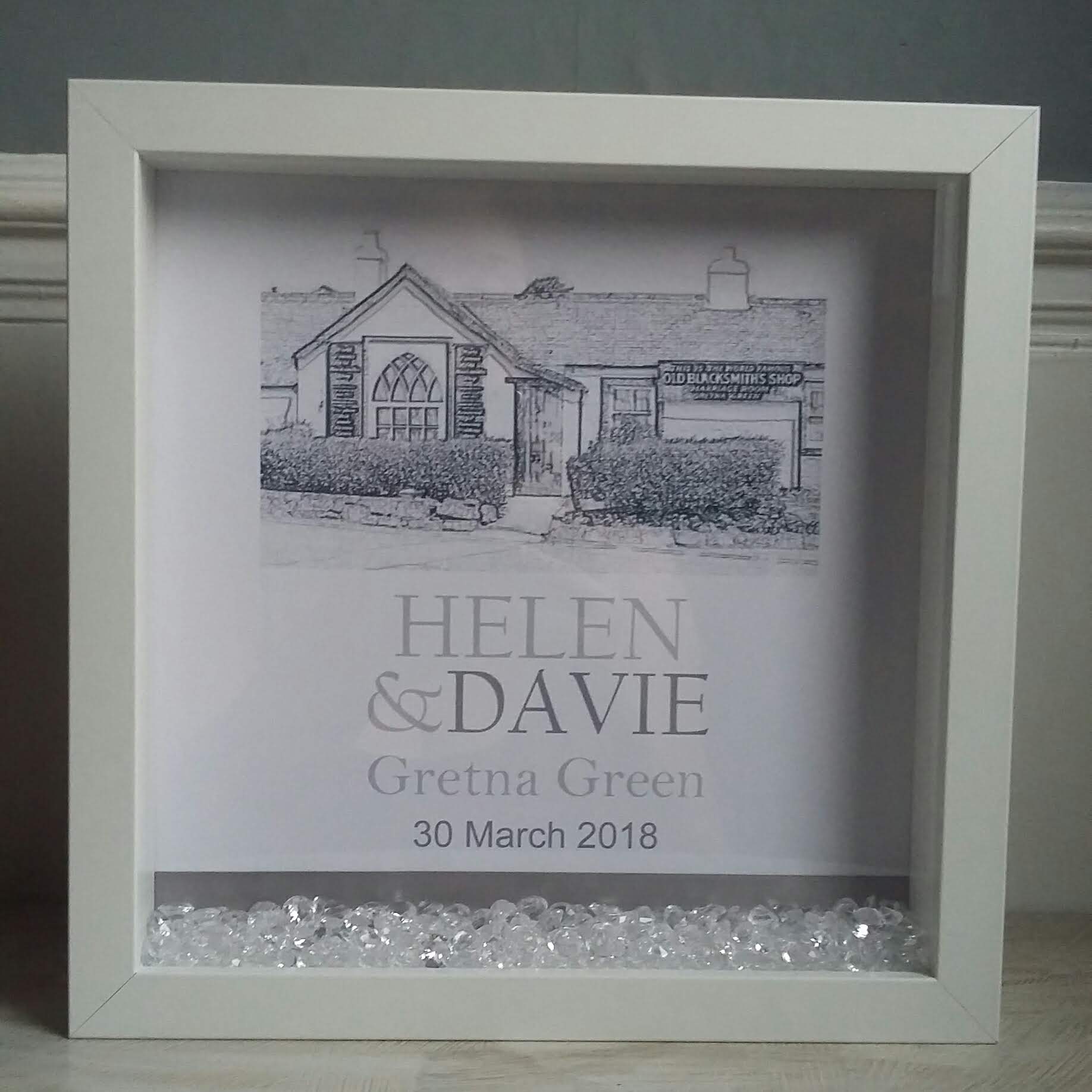 Personalised Wedding Frame - Names, Date & Venue