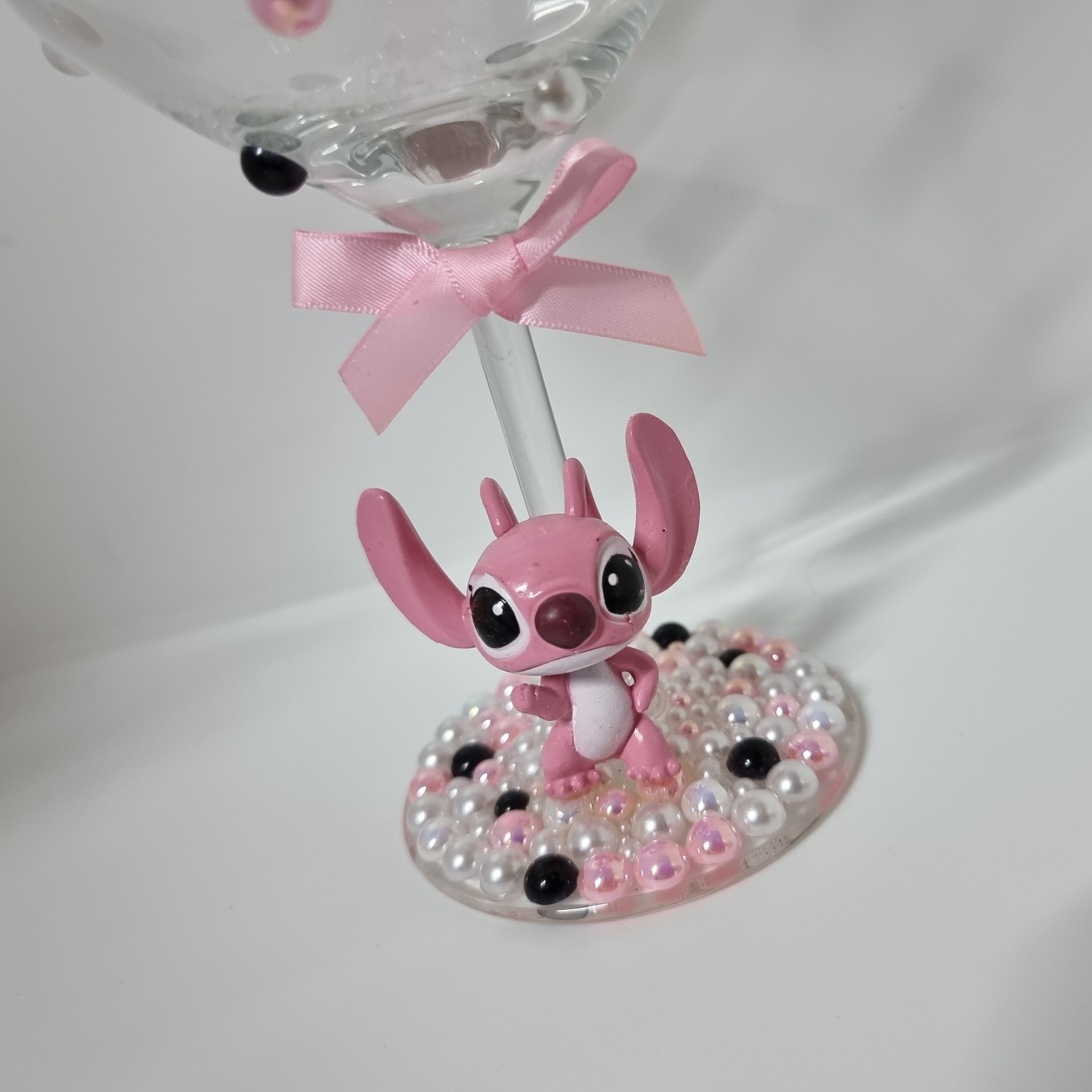 Angel - Stitch Hand Decorated Wine Glass