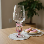 Angel - Stitch Hand Decorated Wine Glass