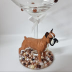 Boxer Hand Decorated Wine Glass