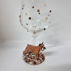 Boxer Hand Decorated Wine Glass