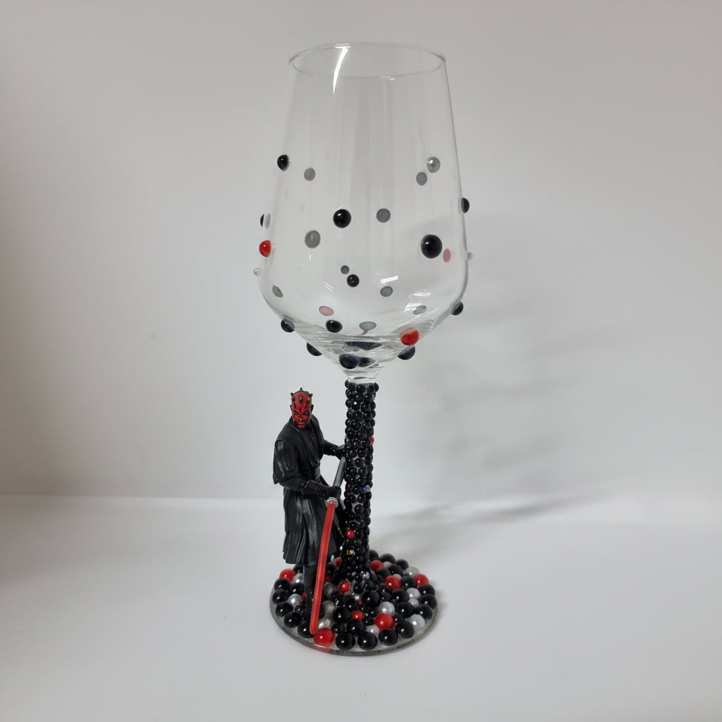 Darth Maul - Hand Decorated Wine Glass