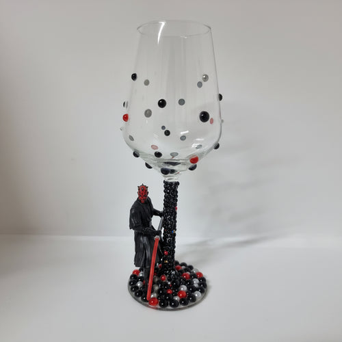 Darth Maul - Hand Decorated Wine Glass