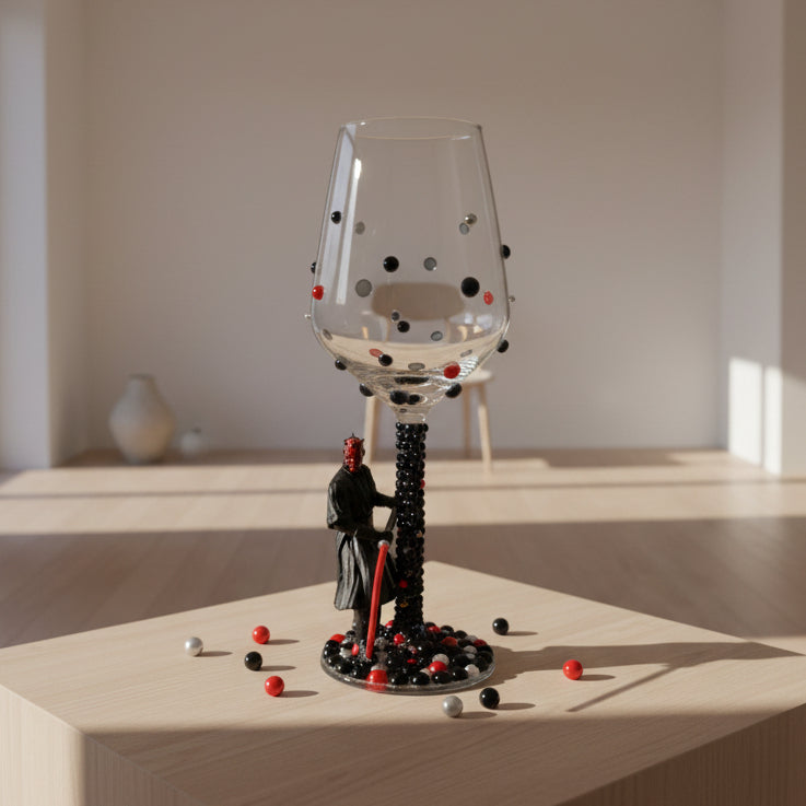 Darth Maul - Hand Decorated Wine Glass