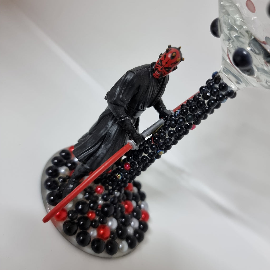 Darth Maul - Hand Decorated Wine Glass