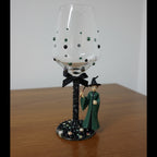 Mrs McGonagall Hand Decorated Wine Glass