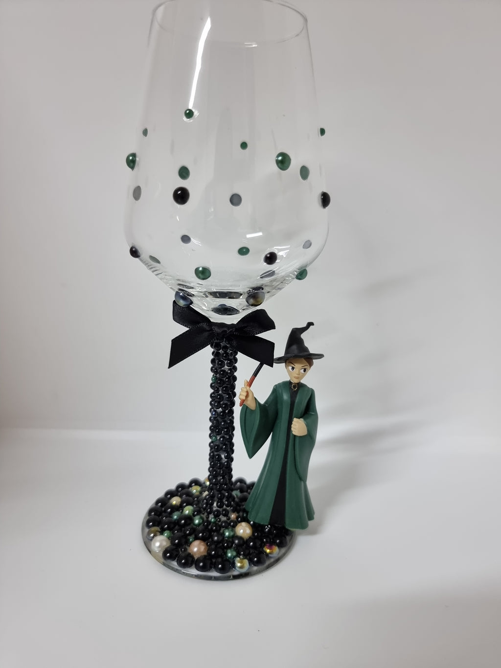 Mrs McGonagall Hand Decorated Wine Glass