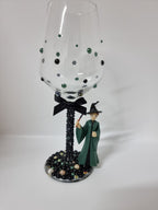 Mrs McGonagall Hand Decorated Wine Glass