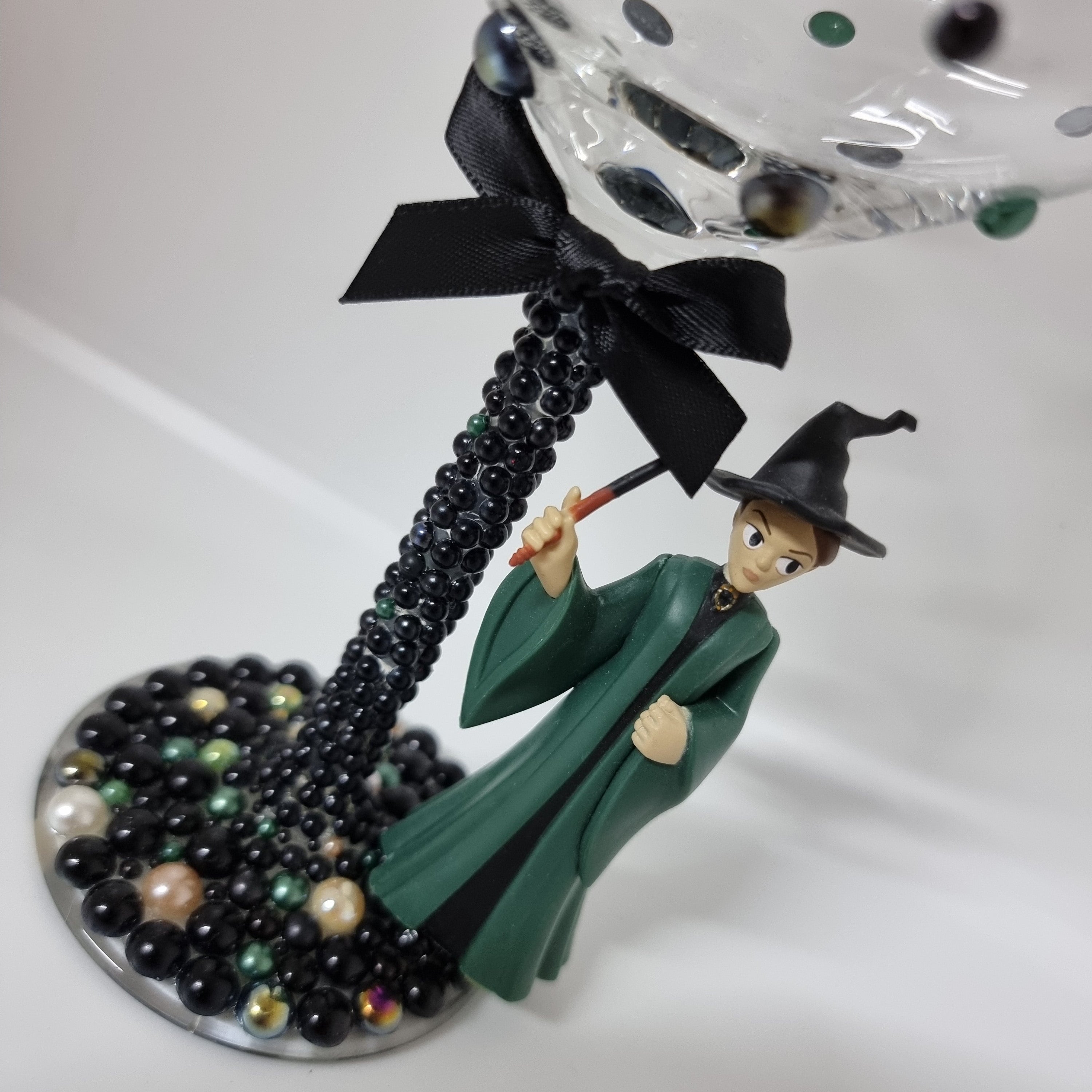 Mrs McGonagall Hand Decorated Wine Glass
