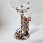 Hand Decorated Character Inspired Wine Glass - Unique Handmade Gift - Mace Windu