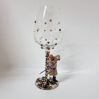 Hand Decorated Character Inspired Wine Glass - Unique Handmade Gift - Mace Windu