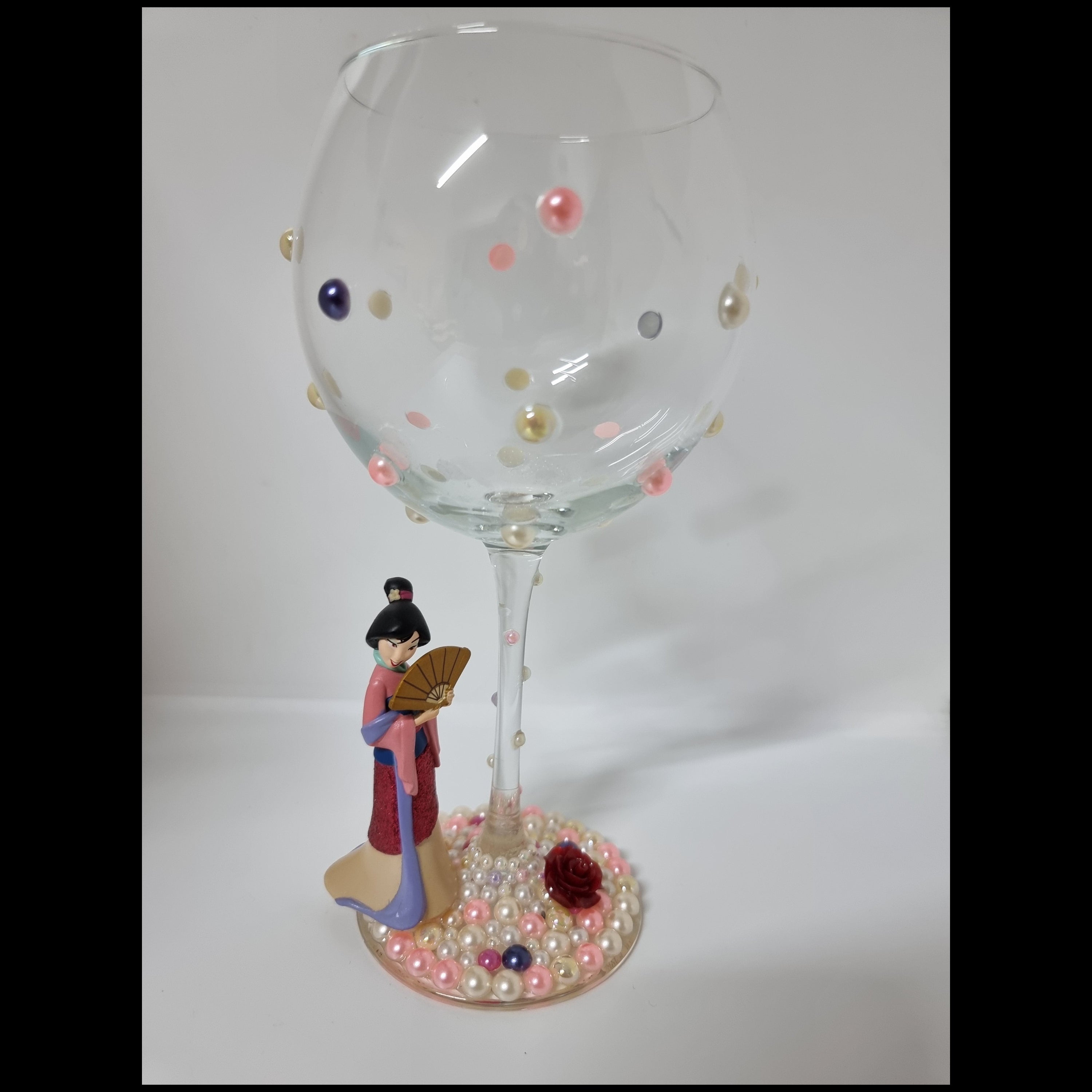 Mulan Hand Decorated Large Glass