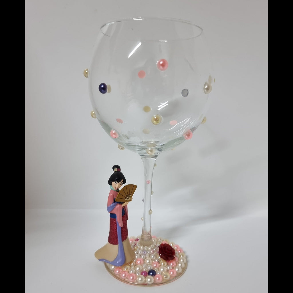 Mulan Hand Decorated Large Glass