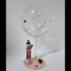 Mulan Hand Decorated Large Glass