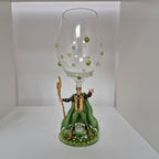 Loki - Hand Decorated Wine Glass