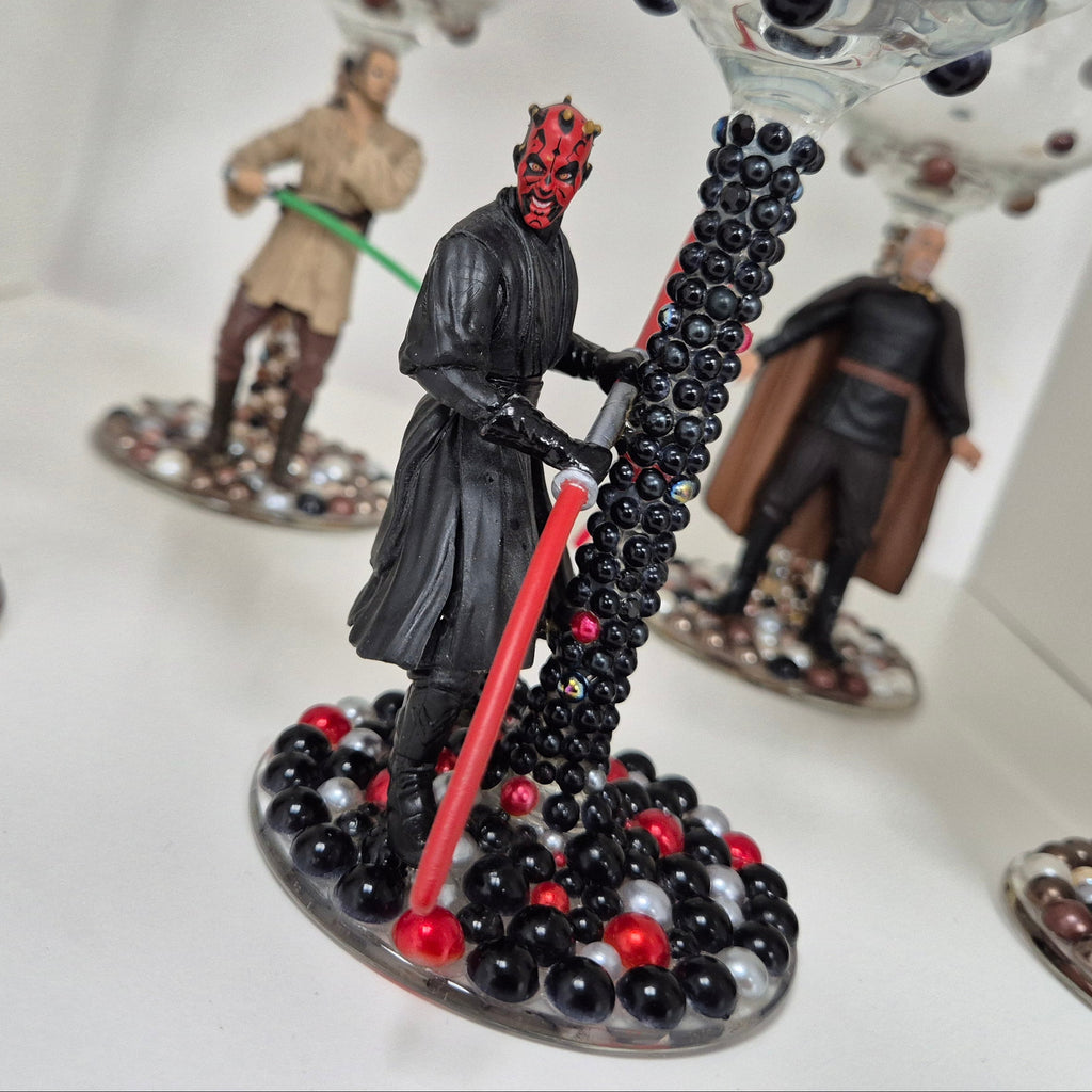 Darth Maul - Hand Decorated Wine Glass