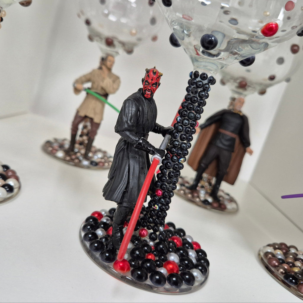 Darth Maul - Hand Decorated Wine Glass