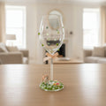 Retriever Puppy Hand Decorated Wine Glass