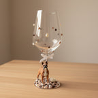 Boxer Hand Decorated Wine Glass