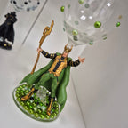 Loki - Hand Decorated Wine Glass