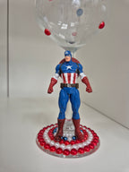 Captain America - Hand Decorated Wine Glass