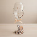 Borzoi Hand Decorated Wine Glass