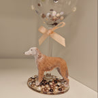 Borzoi Hand Decorated Wine Glass