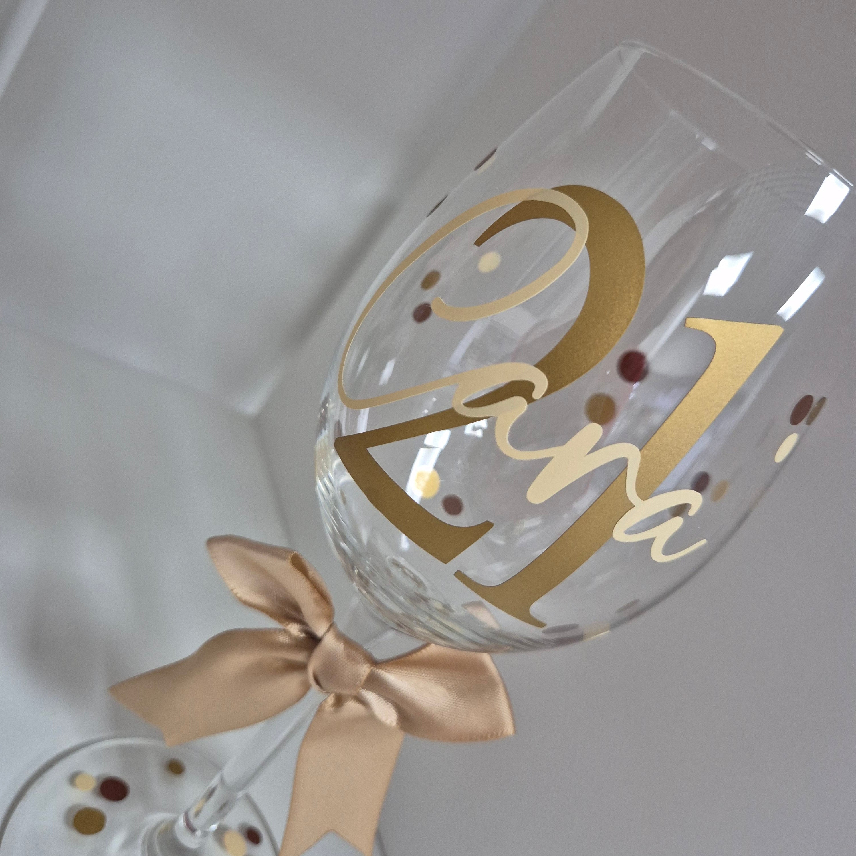 Polka Dot Birthday Glass