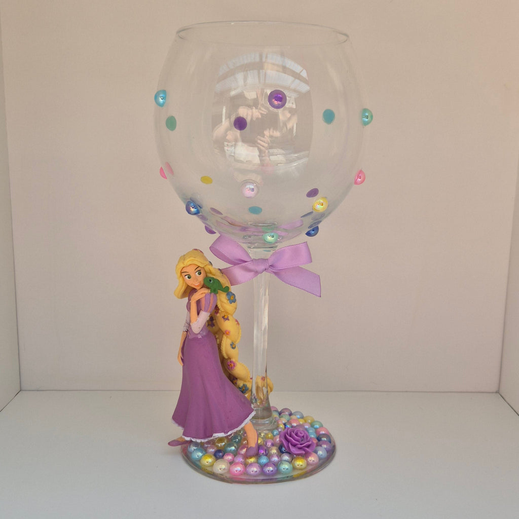 Rapunzel - Hand Decorated Large Glass