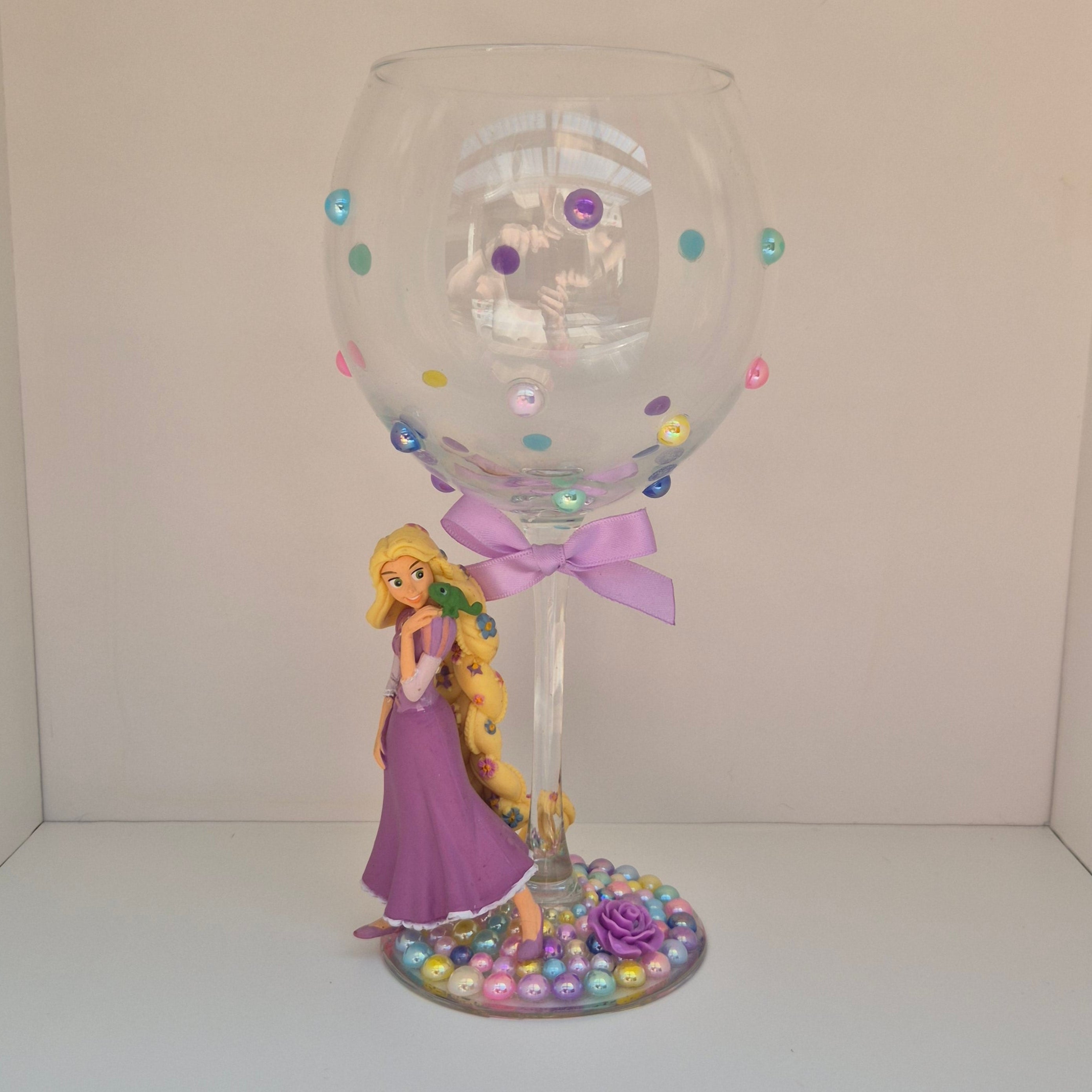 Rapunzel - Hand Decorated Large Glass