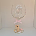 Labradoodle Hand Decorated Glass