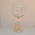 Labradoodle Hand Decorated Glass