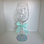 Hand Beaded Wine Glass Perfect for Birthdays and Celebrations