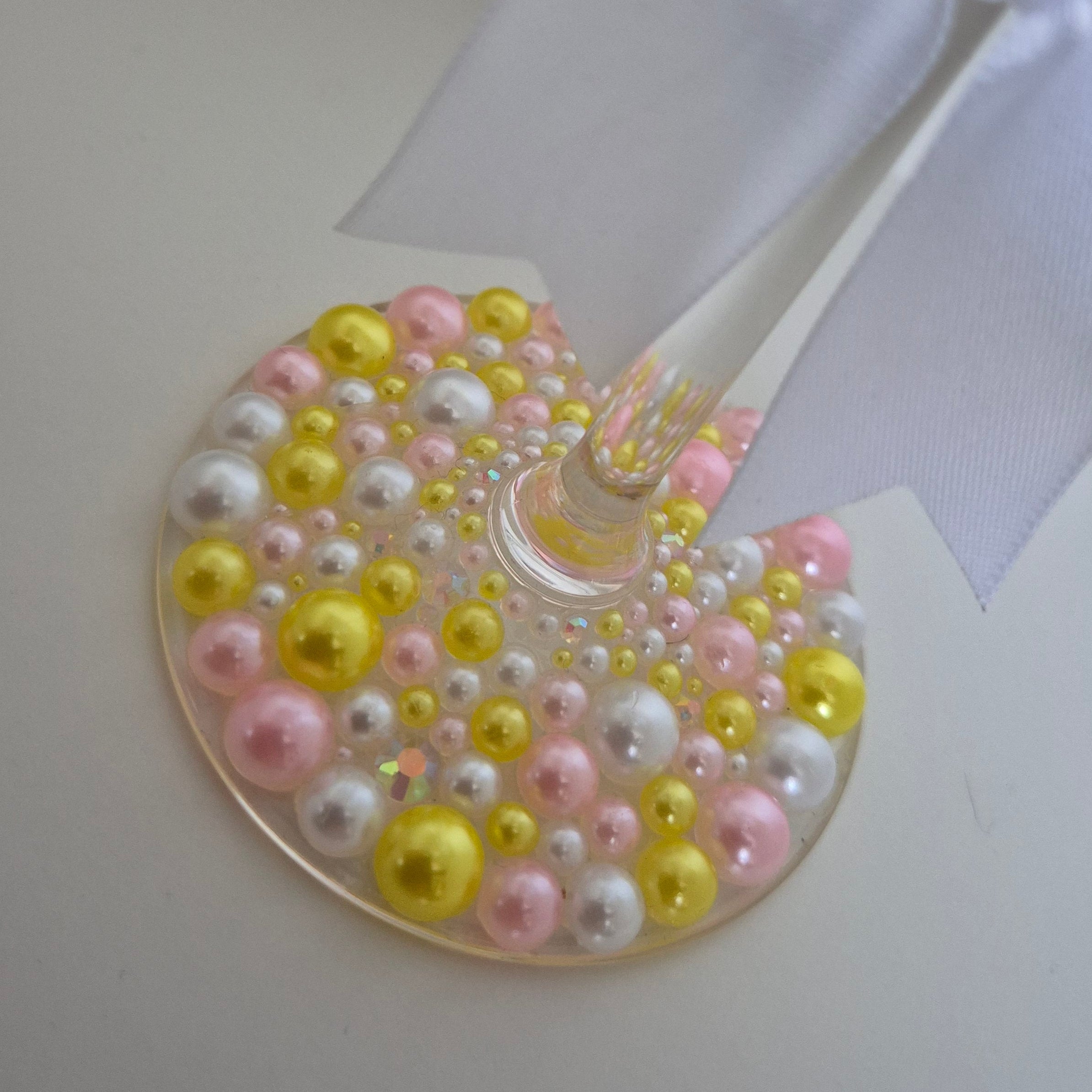 Hand Beaded Wine Glass