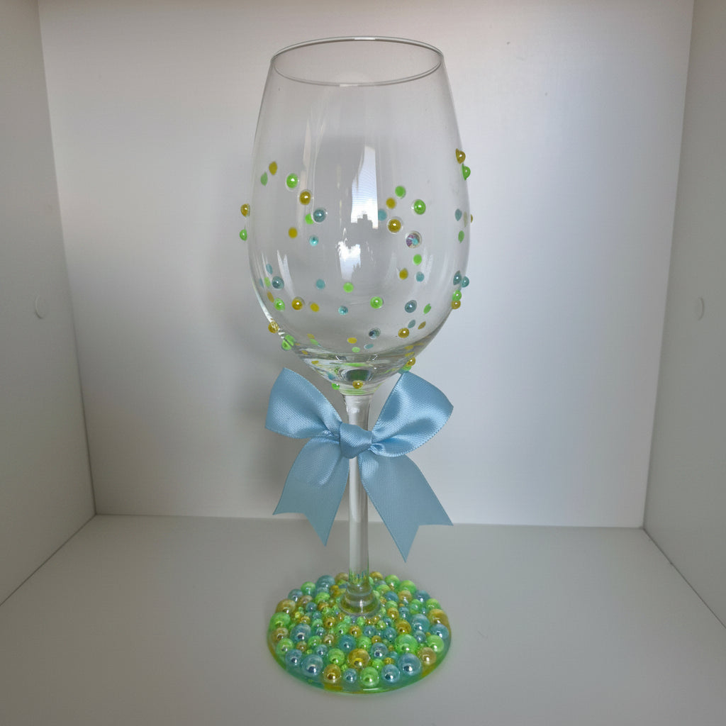 Hand Beaded Wine Glass - Celebrate in Style