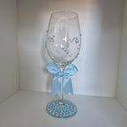 Hand Beaded Wine Glass Perfect for Birthdays and Celebrations