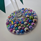 Hand Beaded Wine Glass - Sparkly Keepsake Gift For Birthday or Celebration