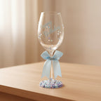 Happy Birthday Hand Beaded Wine Glass