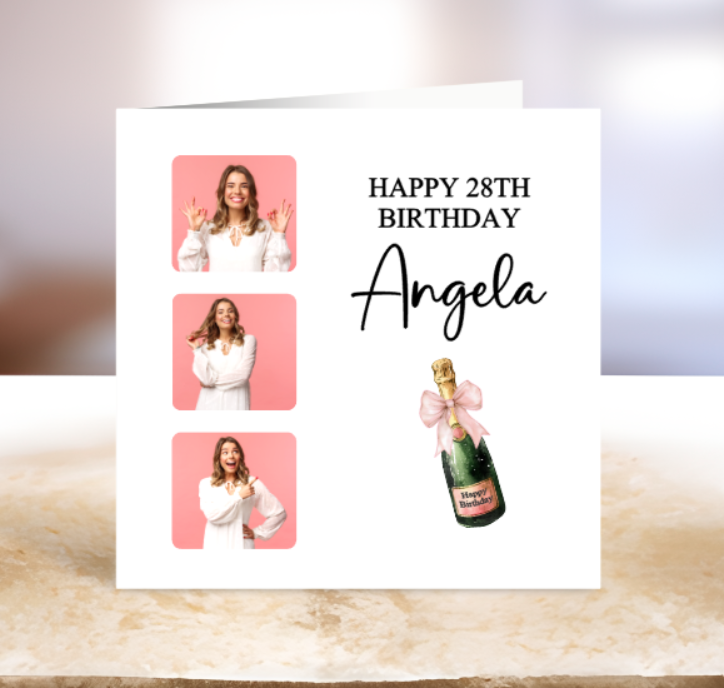 Personalised Photo Cube Birthday Card