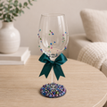 Hand Beaded Wine Glass - Sparkly Keepsake Gift For Birthday or Celebration