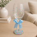 Hand Beaded Wine Glass Perfect for Birthdays and Celebrations