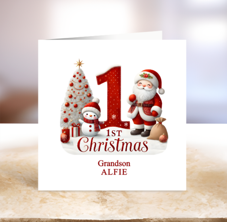 First Christmas with Santa - Christmas Card