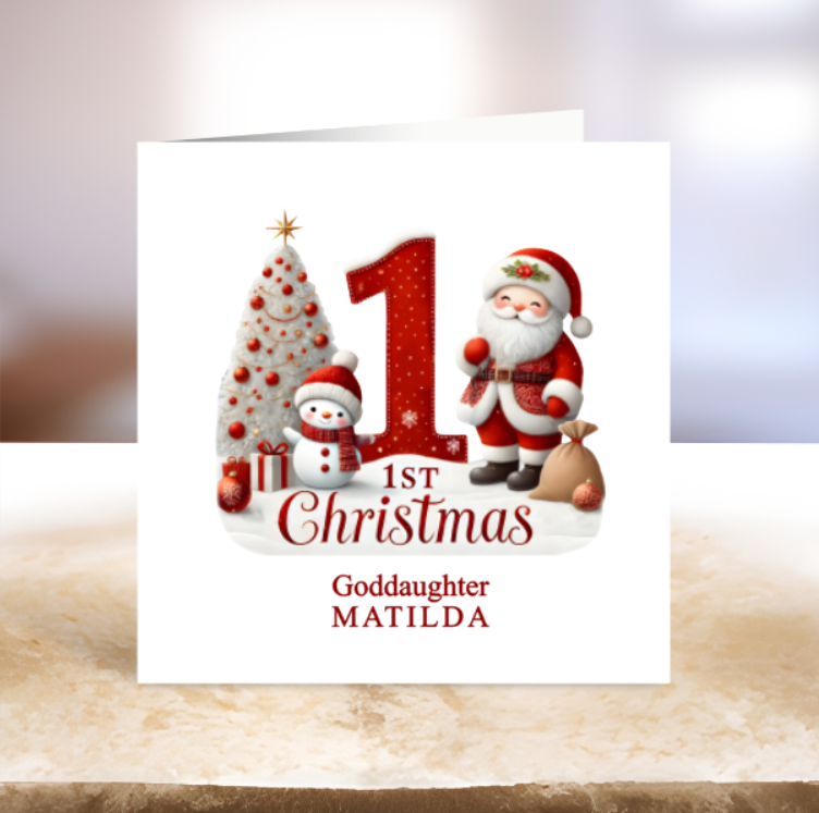 First Christmas with Santa - Christmas Card