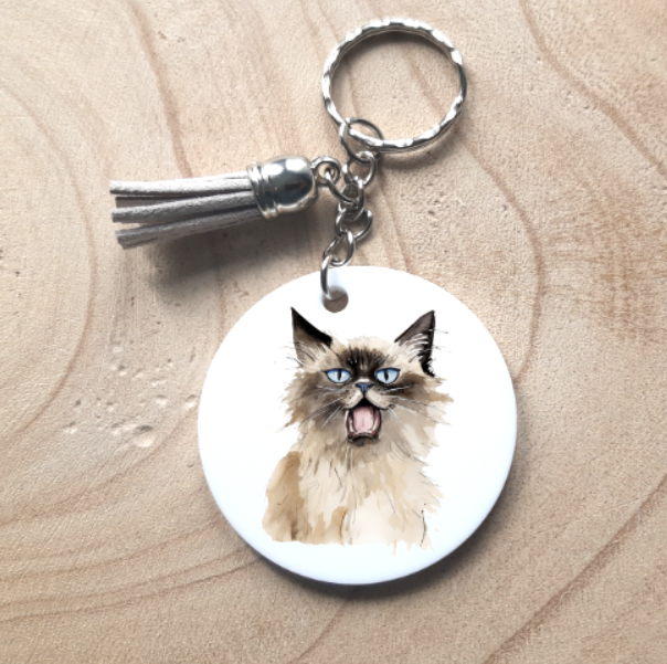 Funny Cat Breed Key Chain