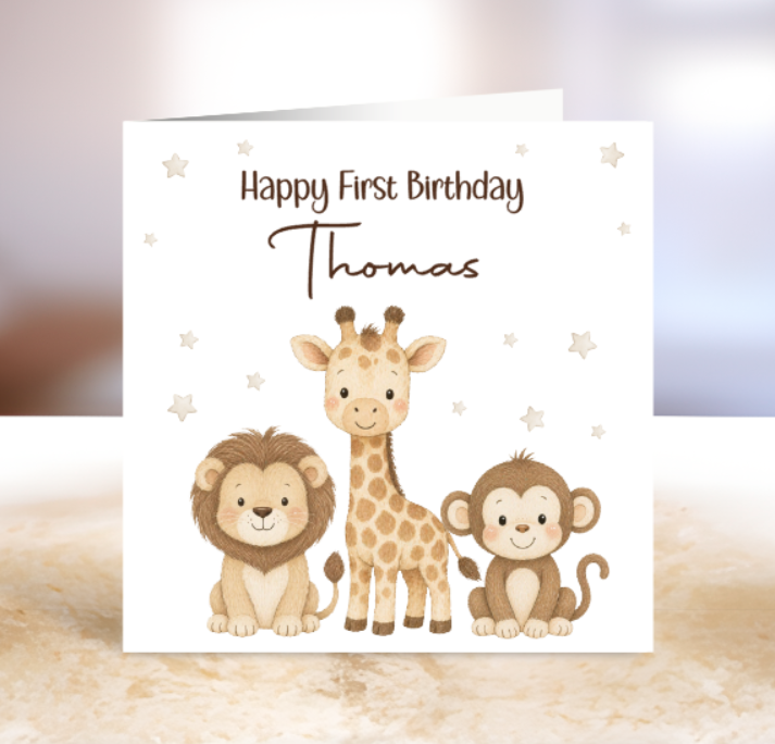 Jungle Themed Birthday Card