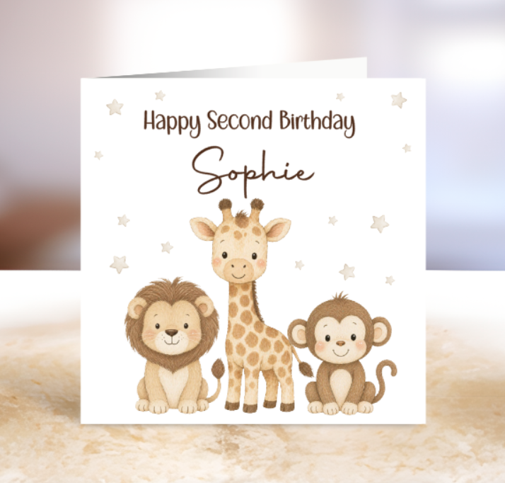 Jungle Themed Birthday Card