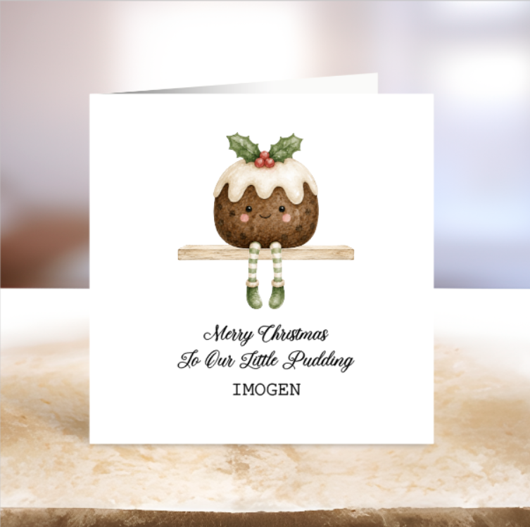Little Pudding Christmas Card