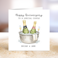 Novelty Champagne Anniversary Card