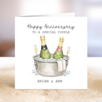 Novelty Champagne Anniversary Card