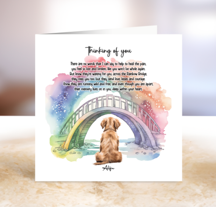Rainbow Bridge Pet Loss Card